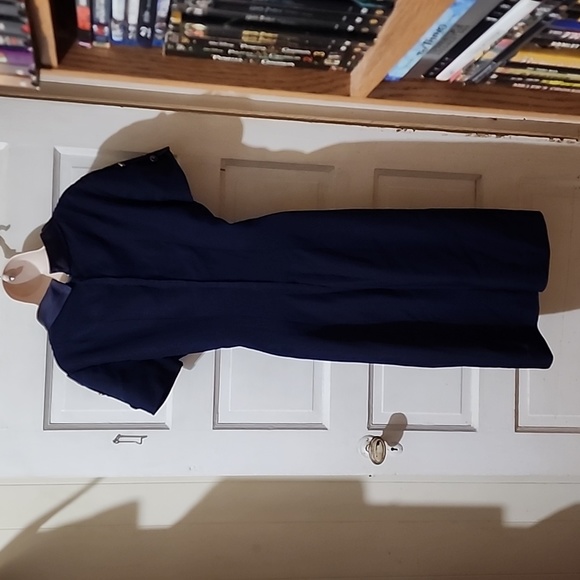 Evanna Fashions Vintage Navy Dress Small - Picture 2 of 3